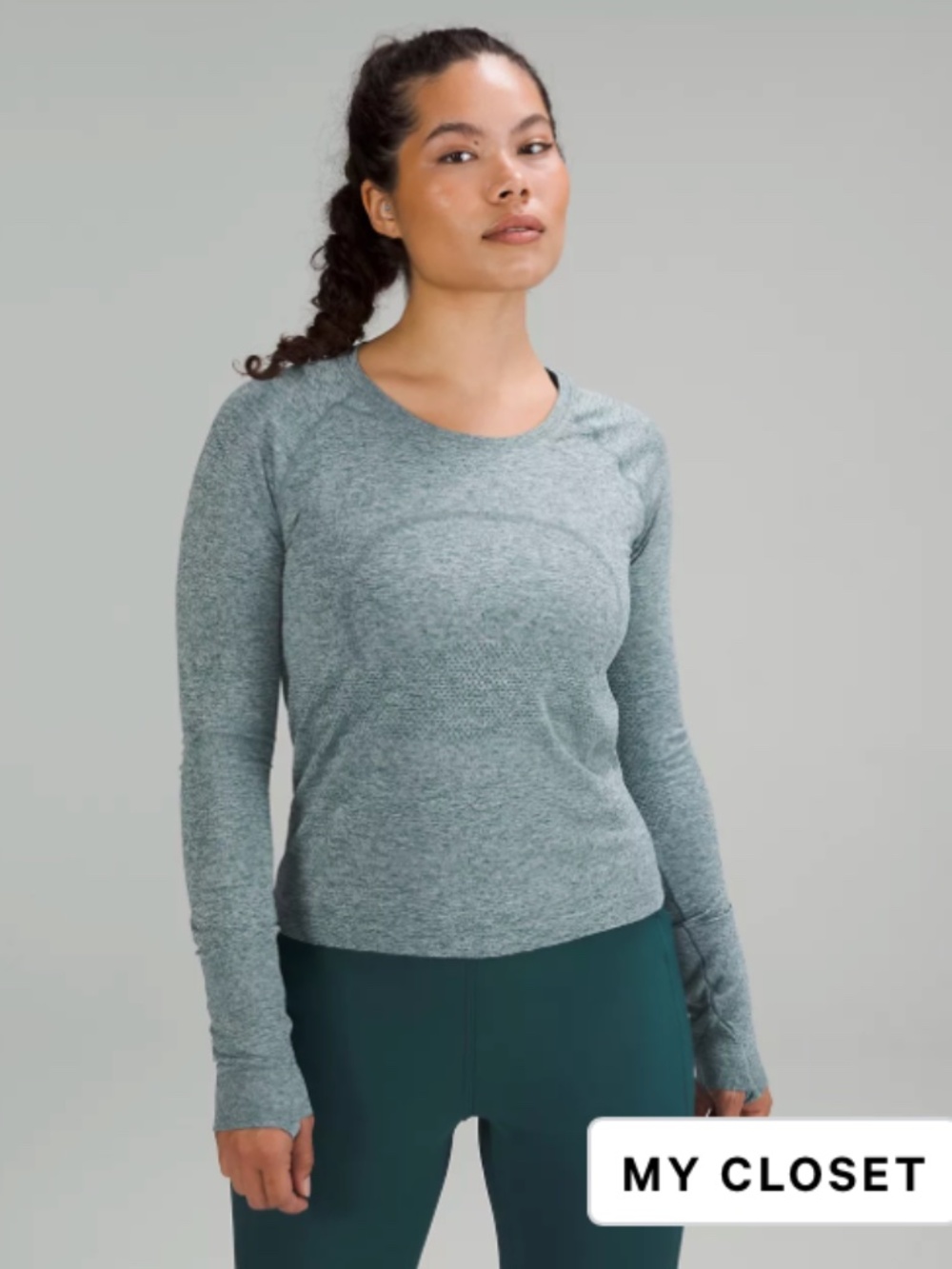 Swiftly Tech Long Sleeve Shirt 2.0 *Race Length Size 6 Green Jasper